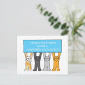 Charted Accountant Herzlichen Glückwunsch Cartoon Postkarte (Stehend Vorderseite)