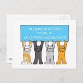 Charted Accountant Herzlichen Glückwunsch Cartoon Postkarte (Vorne/Hinten)