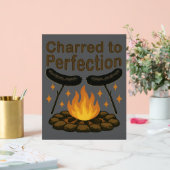 Charted to Perfection Funny Campfire Hot Dog Acrylschild (Hochzeit)