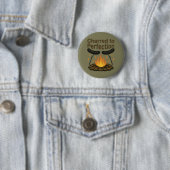 Charted to Perfection Funny Campfire Hot Dog Button (Beispiel)