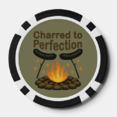 Charted to Perfection Funny Campfire Hot Dog Pokerchips (Rückseite)