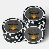 Charted to Perfection Funny Campfire Hot Dog Pokerchips (Stapel)