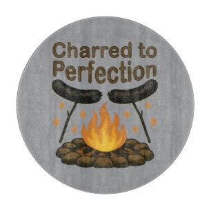 Charted to Perfection Funny Campfire Hot Dog Schneidebrett