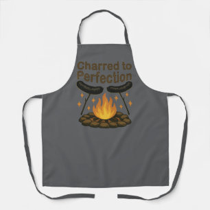 Charted to Perfection Funny Campfire Hot Dog Schürze