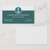 Charter Boat Business Cards Visitenkarte (Vorne/Hinten)