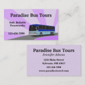 Charter Bus Business Card Visitenkarte (Vorne/Hinten)