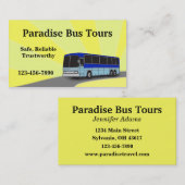 Charter Bus Business Card Visitenkarte (Vorne/Hinten)