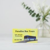 Charter Bus Business Card Visitenkarte (Stehend Vorderseite)