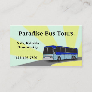 Charter Bus Business Card Visitenkarte
