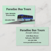Charter Bus Business Card Visitenkarte (Vorne/Hinten)
