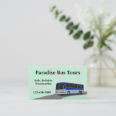 Charter Bus Business Card Visitenkarte (Stehend Vorderseite)