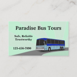 Charter Bus Business Card Visitenkarte