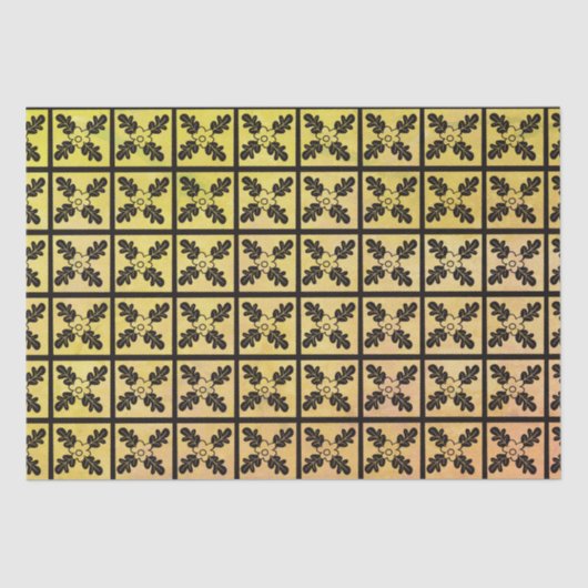 Charter Oak Quilt Woodblock Seidenpapier (Vorderseite)