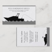 Charter-Tiefsee-Fischerboot-Goldpapier Visitenkarte (Vorne/Hinten)