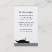 Charter-Tiefsee-Fischerboot-Goldpapier Visitenkarte (Rückseite)