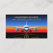 Charterflüge Berufliche Pilot-Visitenkarten Visitenkarte (Rückseite)