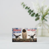 Charterfluggesellschaft für Hot Piloten, leicht an Visitenkarte (Stehend Vorderseite)