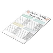 Charterreißen der Familie wöchentlich Notizblock (angewinkelt)