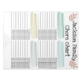 Charterreißen der Familie wöchentlich Notizblock (Vorderseite)