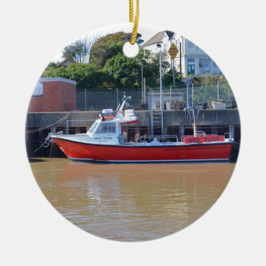 Charterschiff Hoher Flyer Keramik Ornament (Vorne)