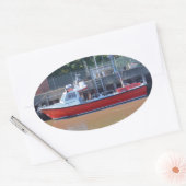 Charterschiff Hoher Flyer Ovaler Aufkleber (Umschlag)