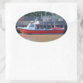 Charterschiff Hoher Flyer Ovaler Aufkleber (Tasche)