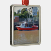 Charterschiff Hoher Flyer Silbernes Ornament (Rechts)