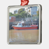 Charterschiff Hoher Flyer Silbernes Ornament (Links)