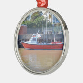 Charterschiff Hoher Flyer Silbernes Ornament (Links)