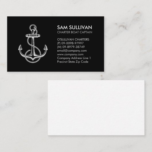 Charterschiff-Tour Visitenkarte (Vorne/Hinten)