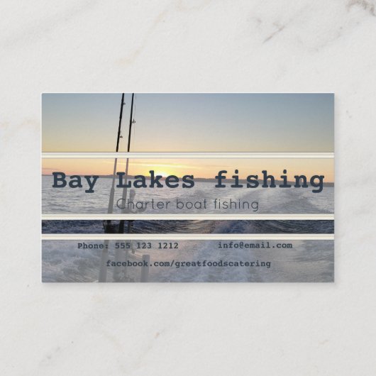 Charterschiff-Visitenkarten Visitenkarte (Rückseite)