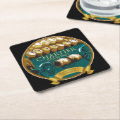 Chartier-Bierbrauerei Rechteckiger Pappuntersetzer (angewinkelt)