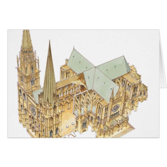 Chartres-Kathedrale. Frankreich (Vorderseite (Horizontal))