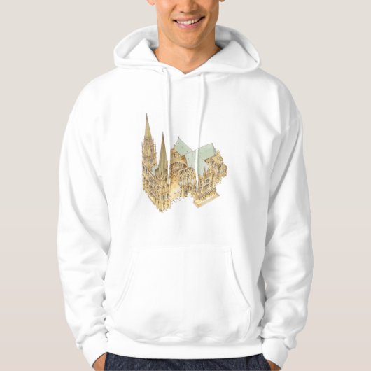 Chartres-Kathedrale. Frankreich Hoodie (Vorderseite)