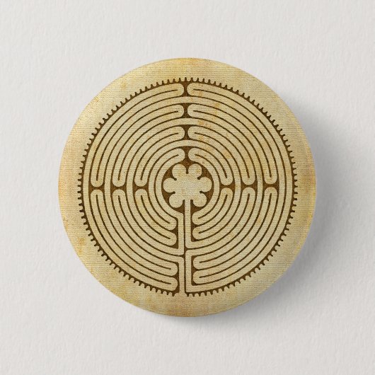 Chartres Labyrinth antiker Stil 1 + Ihre Ideen Button (Vorderseite)