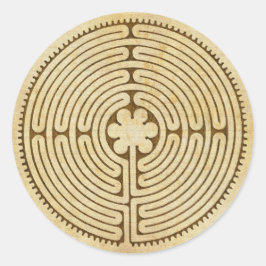 Chartres Labyrinth antiker Stil 1 + Ihre Ideen Runder Aufkleber