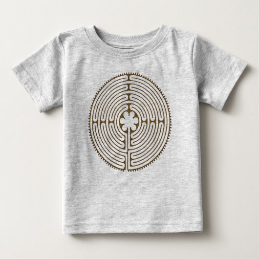 Chartres Labyrinth antiker Stil + Ihre Ideen Baby T-shirt (Vorderseite)