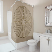 Chartres Labyrinth antiker Stil + Ihre Ideen Duschvorhang (Beispiel)