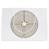 Chartres Labyrinth antiker Stil + Ihre Ideen Große Geschenktüte (Vorderseite)