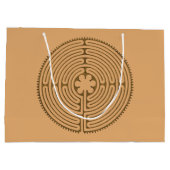 Chartres Labyrinth antiker Stil + Ihre Ideen Große Geschenktüte (Rückseite)