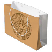 Chartres Labyrinth antiker Stil + Ihre Ideen Große Geschenktüte (Rückseite Schrägansicht)