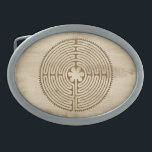 Chartres Labyrinth antiker Stil   Ihre Ideen Ovale Gürtelschnalle<br><div class="desc">Spirituelles Symboldesign von EDDA Fröhlich / EDDArt | Labyrinth ist ein System von Linien oder Pfaden, die zahlreiche Richtungsänderungen oder Schrittmacher des Musters in ein Puzzle macht. Labyrinth hat nur einen Weg in die Mitte, während mehrere Labyrinth.. | Für andere Designs und Produkte können Sie mich kontaktieren: contact@eddart.de oder schauen...</div>