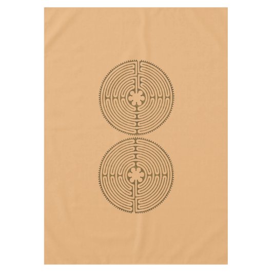 Chartres Labyrinth antiker Stil + Ihre Ideen Tischdecke (Vorderseite)