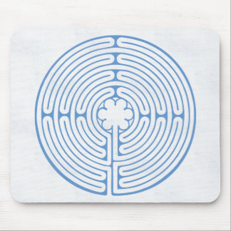 Chartres-Labyrinth-Blau Mousepad