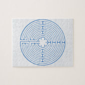 Chartres-Labyrinth-Blau Puzzle (Horizontal)
