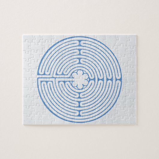 Chartres-Labyrinth-Blau Puzzle (Horizontal)