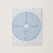 Chartres-Labyrinth-Blau Puzzle (Vertikal)