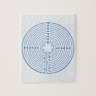 Chartres-Labyrinth-Blau Puzzle
