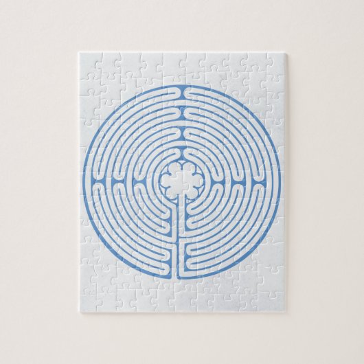 Chartres-Labyrinth-Blau Puzzle (Vertikal)