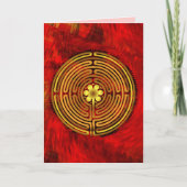 Chartres Labyrinth Fire Blank Card Karte (Vorderseite)